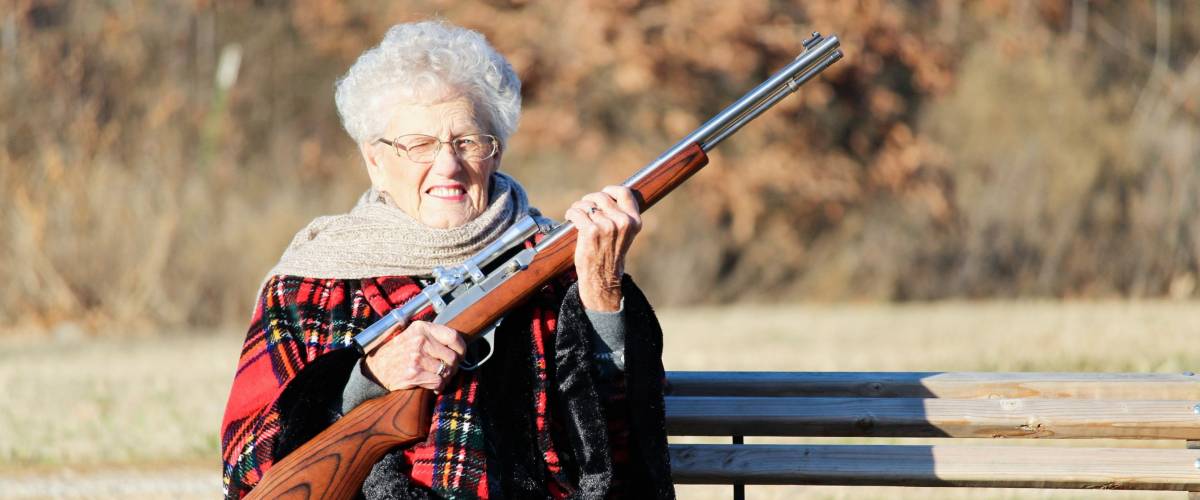 Little Granny with Shotgun