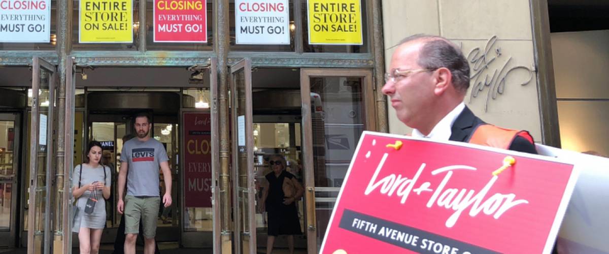 The iconic Lord + Taylor Fifth Avenue store closes in New York.