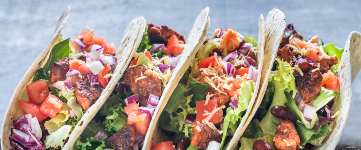 Black bean and veggie tacos