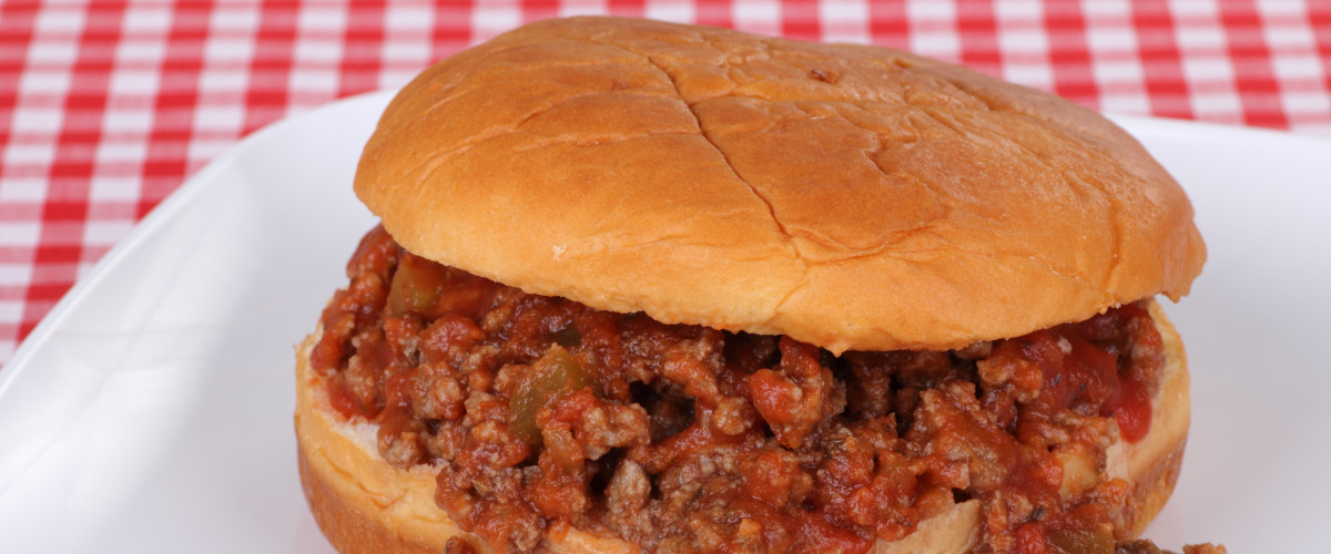 Sloppy Joe on a white bun