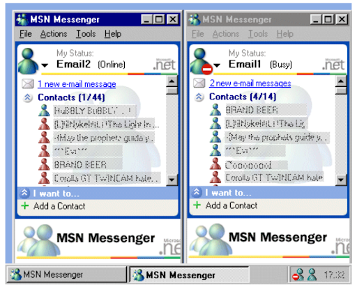An early version of MSN Messenger.