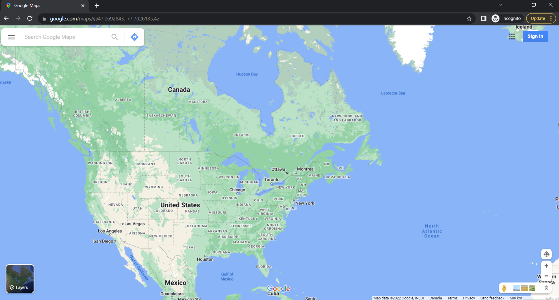 screengrab of Google map