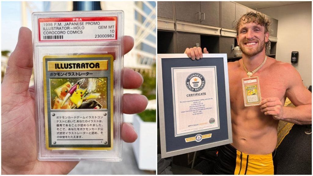 Logan Paul with his $5.2+ million dollar Pokemon card.