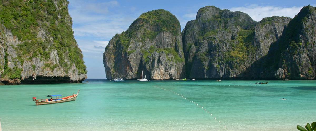 Maya Bay, Koh Phi Phi, Thailand. The place where the movie the Beach was filmed