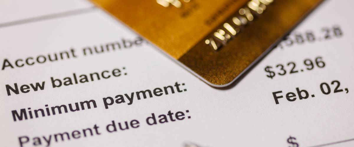 Paying the credit card bill, minimum payment.