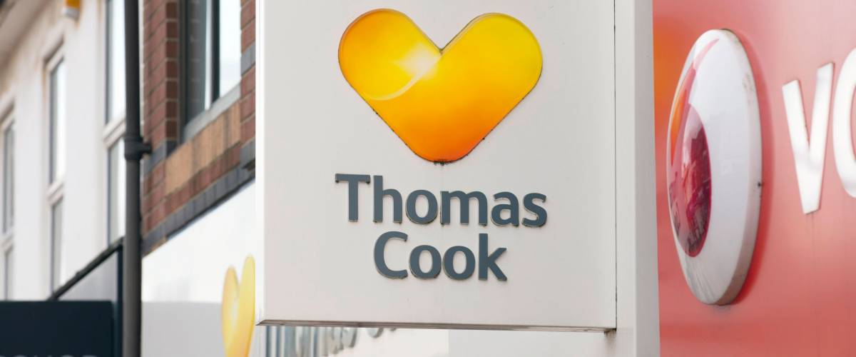 Thomas Cook Travel Agents Sign - Scunthorpe, Lincolnshire, United Kingdom - 23rd January 2018