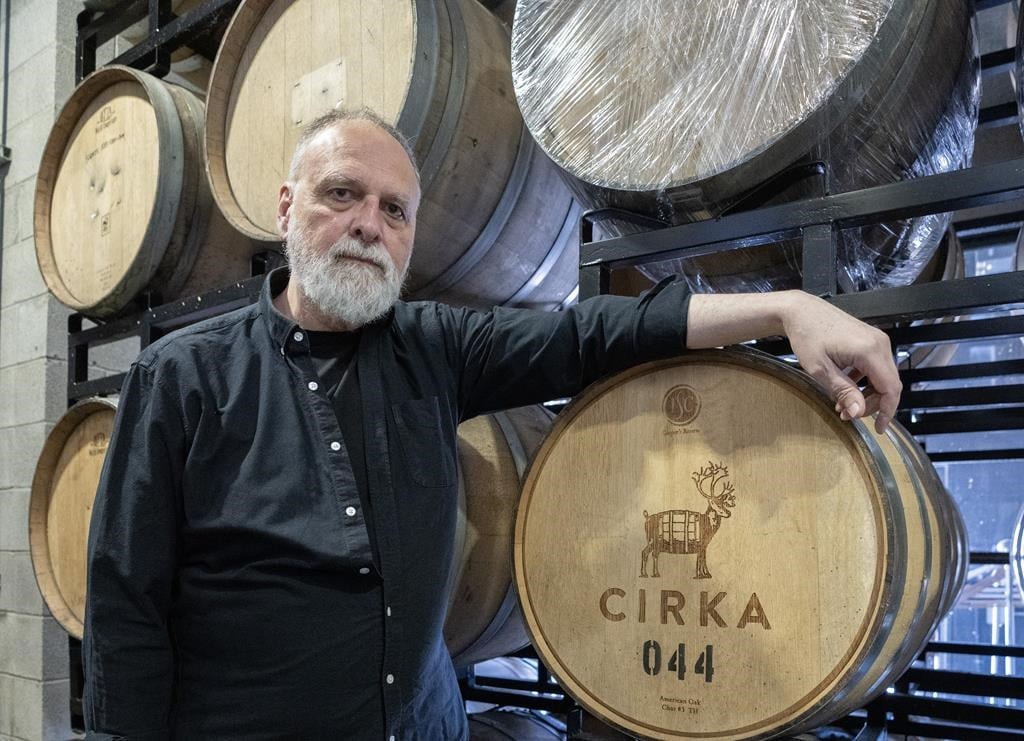 Paul Cirka is seen at his distillery Friday, April 26, 2024 &amp;nbsp;in Montreal. 