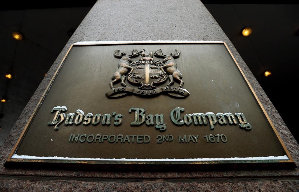 Hudson Bay Company sign is shown outside of a store in Toronto on Monday, January 27, 2014. Hudson&#039;s Bay Company is pulling out of Regina, announcing it will close its only department store i