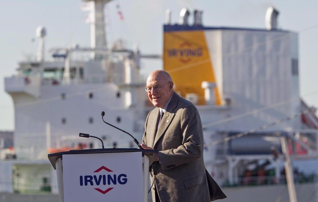 Arthur L. Irving, the second-born son of New Brunswick industrialist K.C. Irving, has died at the age of 93 after a life spent growing the oil business that his father founded. Irving, then c