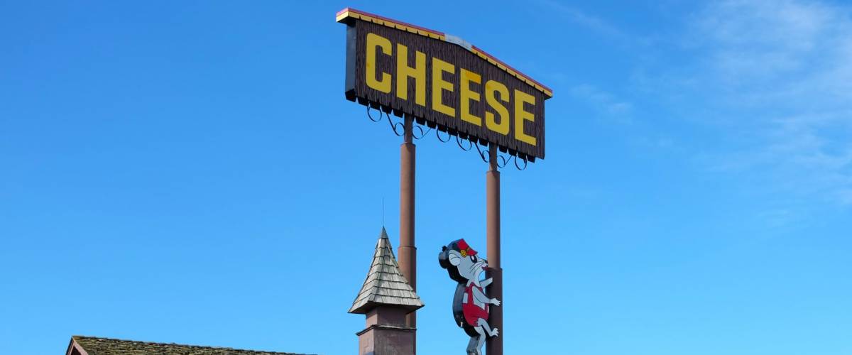 DeFOREST, WISCONSIN - JUNE 21, 2017: Ehlenbachs Cheese Chalet. Family owned for over 40 years the shop features over 250 different varities of Wisconsin Cheese.
