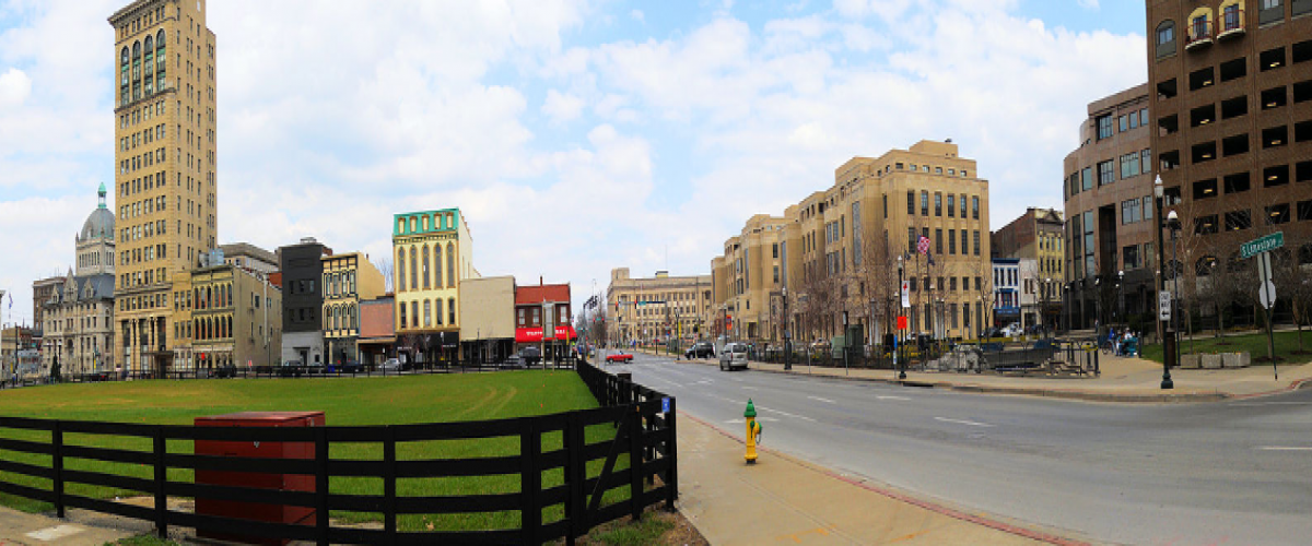 downtown panorama of Lexington KY