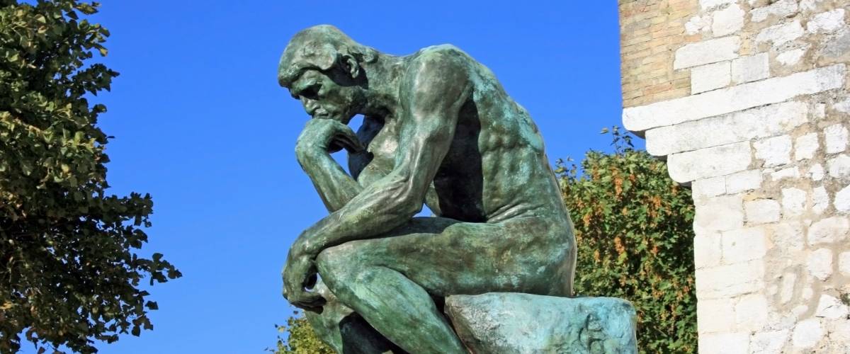 The Thinker sculpture by Rodin