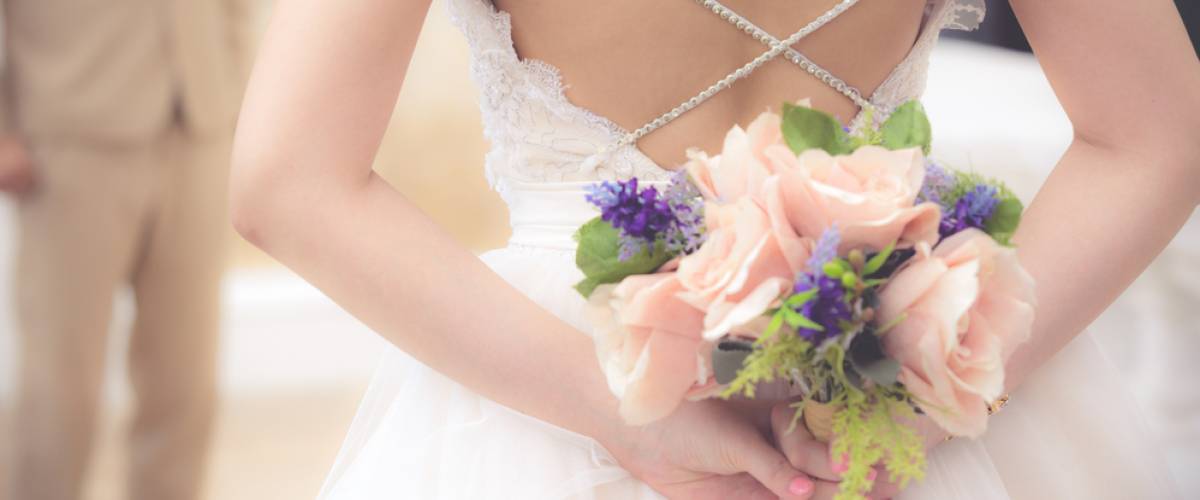 bride with bouquet