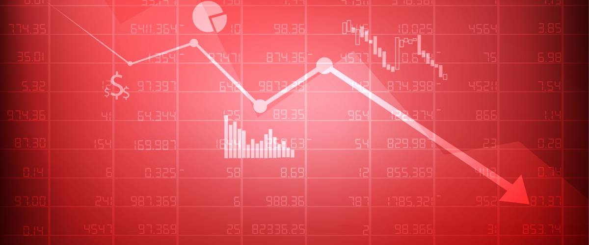 stocks going down image