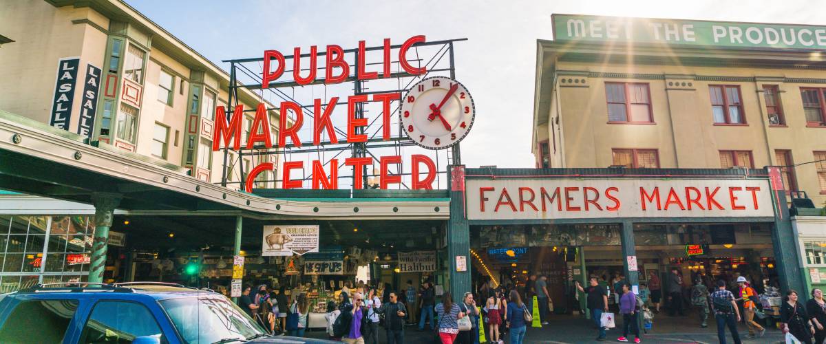 pike place market in Seattle WA
