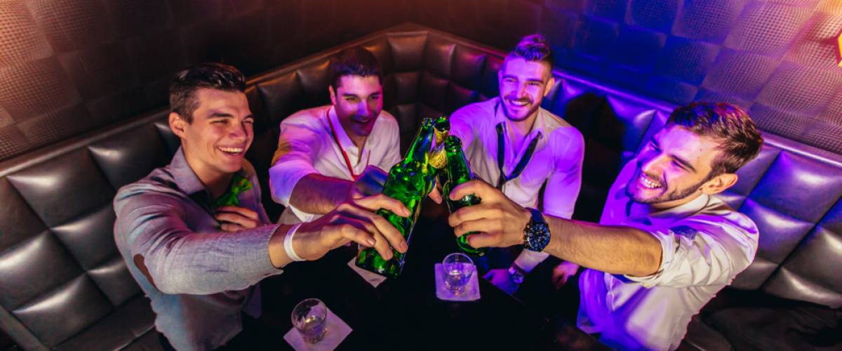 men in nightclub