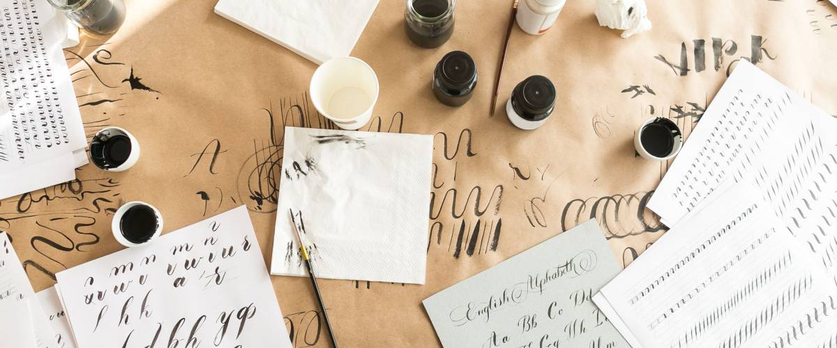 Calligraphy and ink