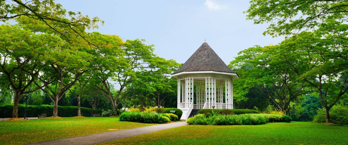 Band stand landmark at Singapore Botanic Garden