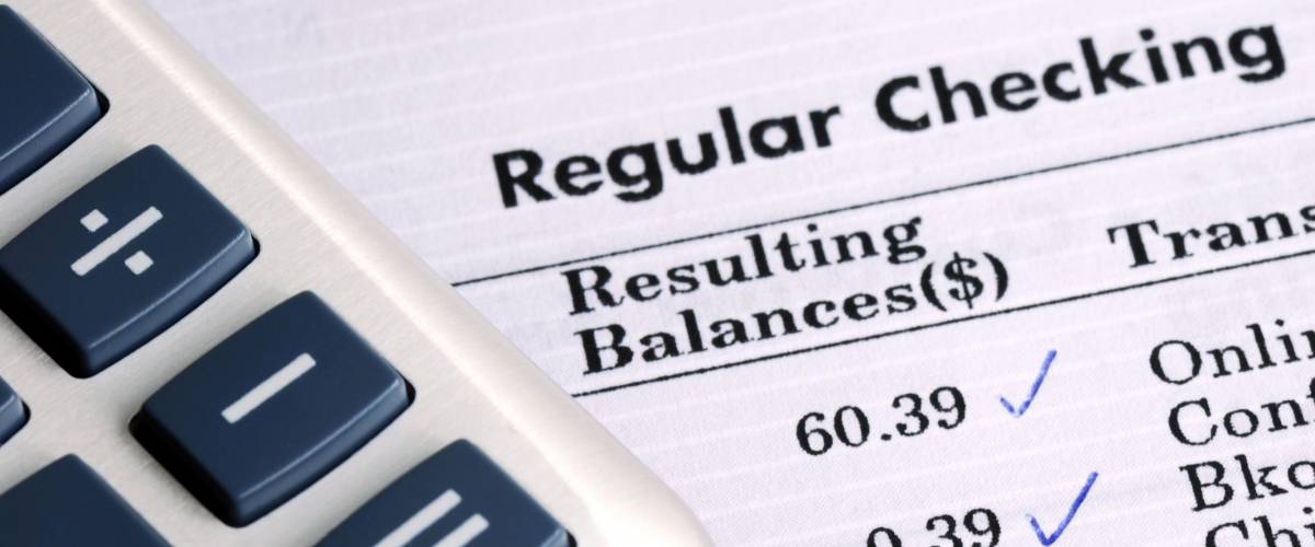 Check the bank statement and balance the account