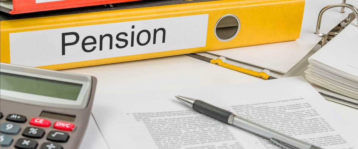Folders with the label Retirement Plan and Pension