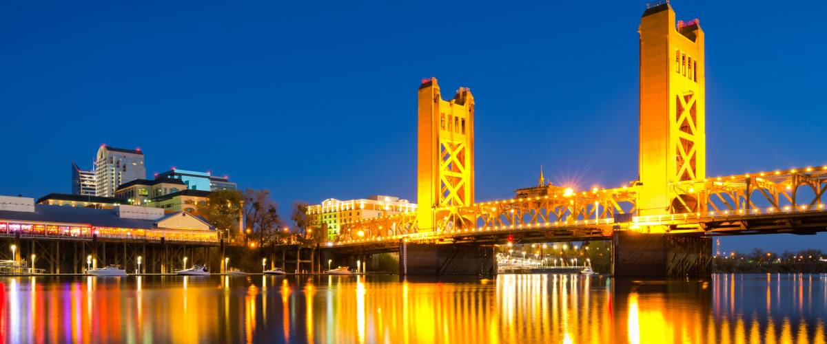 Sacramento California at night