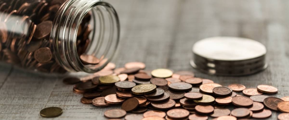 pennies in a jar