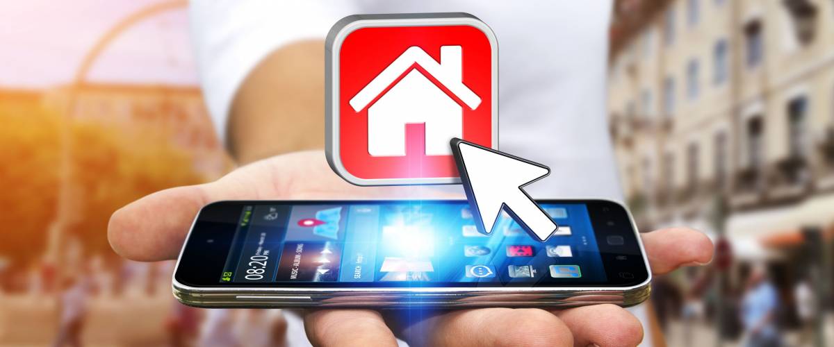 Businessman with modern mobile phone in his hand using travel application