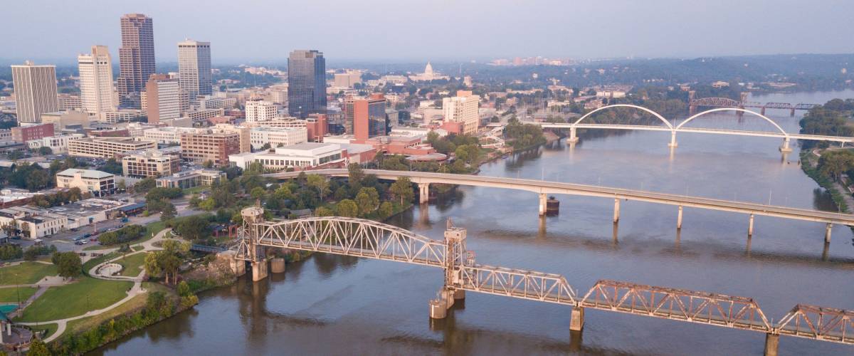 Its a beautiful day on the riverfront in the State Capitol city of Little RockmArkansas