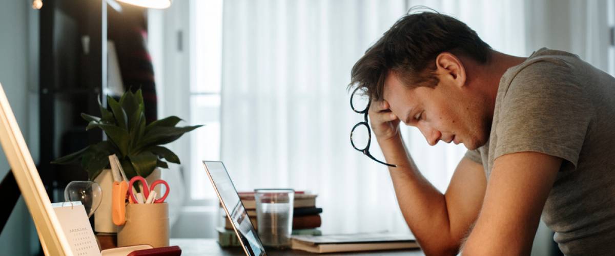 man stressed
