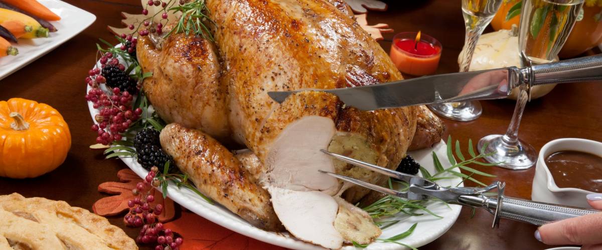 Turkey being carved