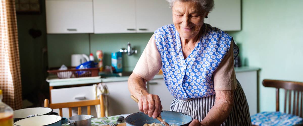 grandma in kitchen