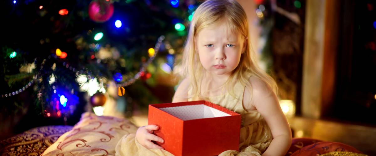 little girl disappointing gift