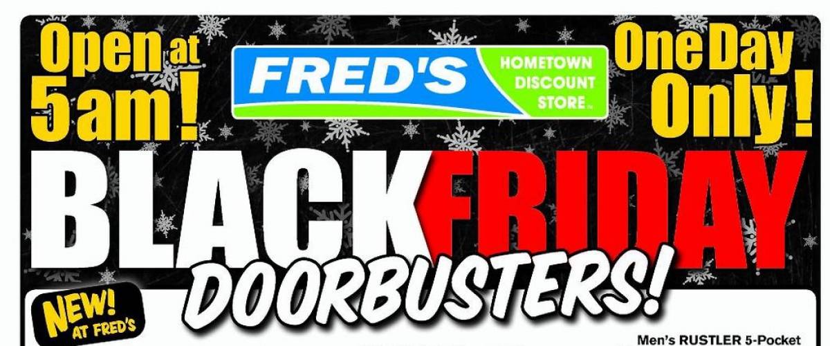 A sale advertisement from Fred's, 2011