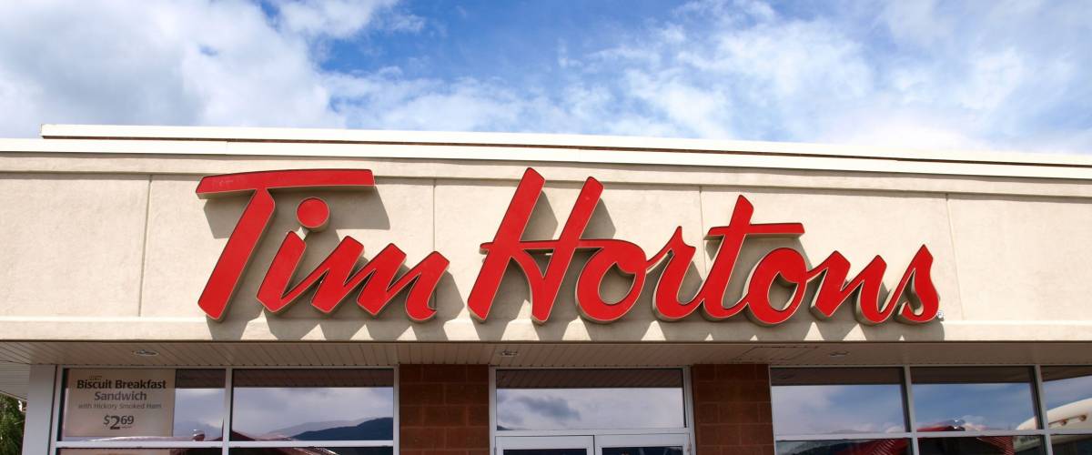 Entrance of the Tim Hortons restaurant
