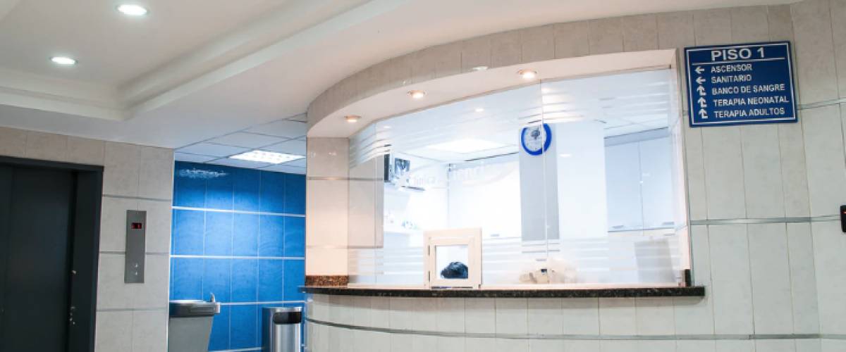 Hospital reception desk