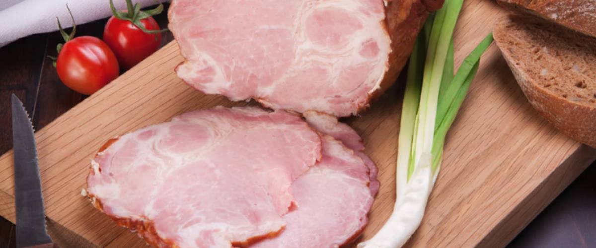 Sliced ham roast