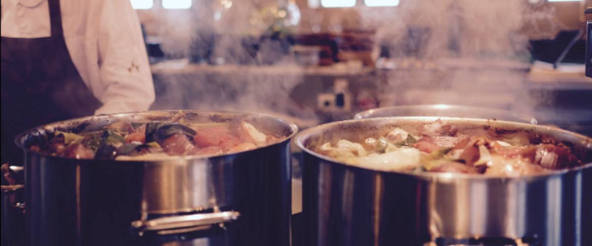 Pots of soup