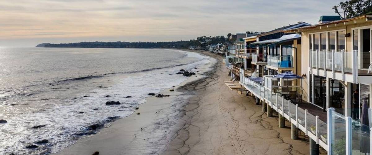 Beach view of Malibu home recently sold by Barry Williams of The Brady Bunch