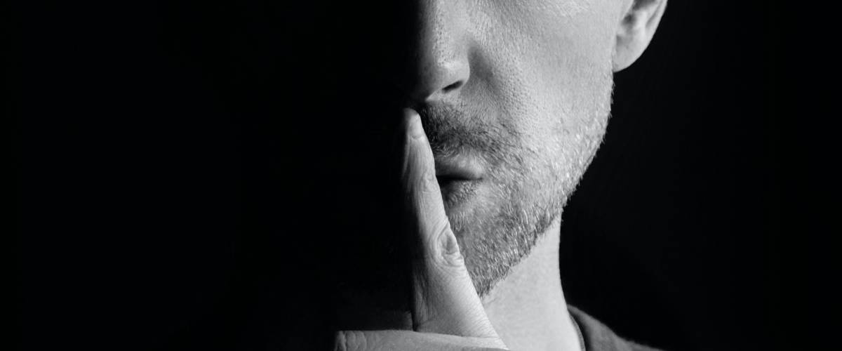 Man keeping a secret