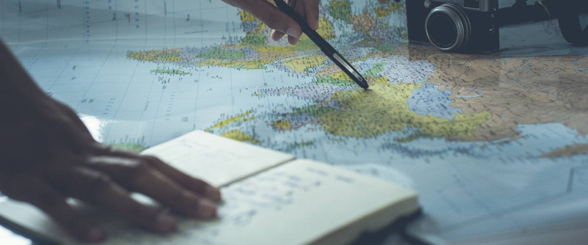 Finding a place where they want to travel on map