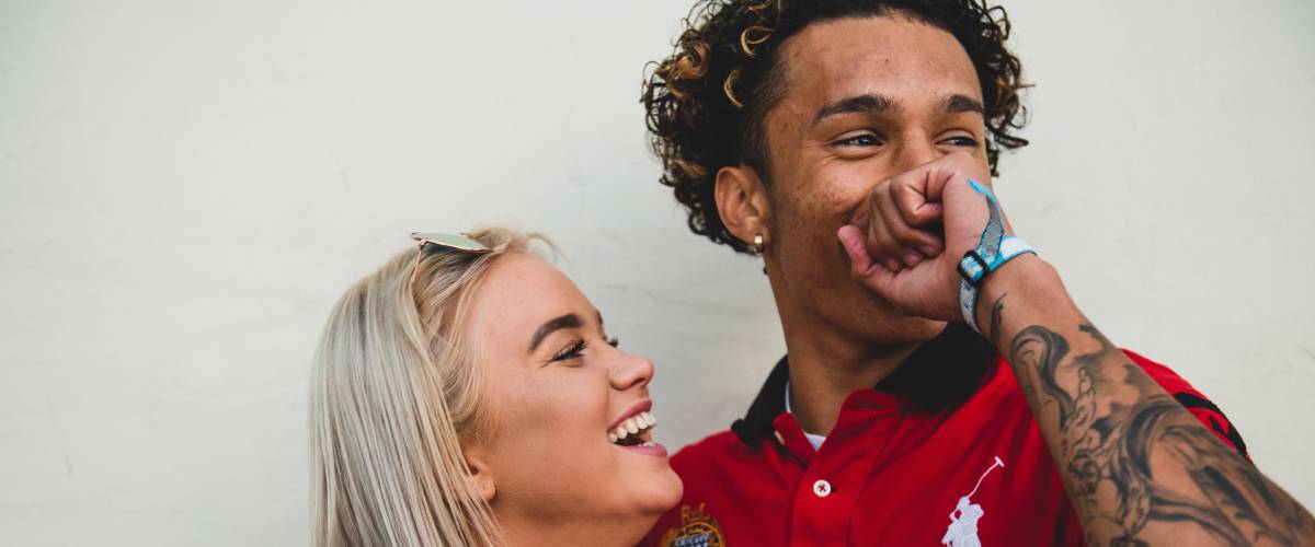 Couple enjoying each others company