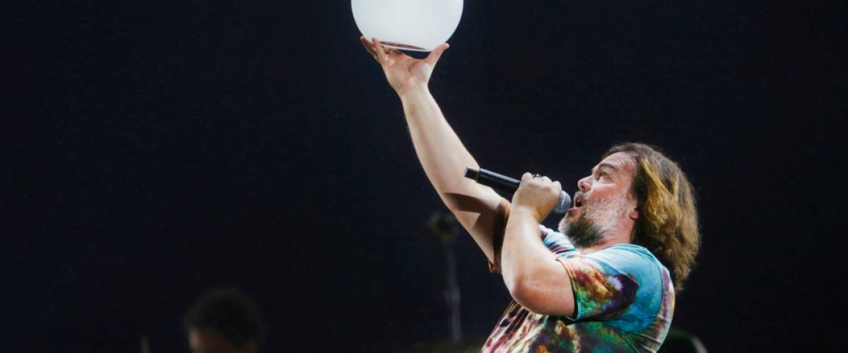 Jack Black performing