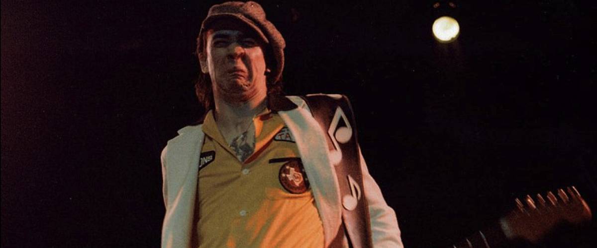 Stevie Ray Vaughan performing