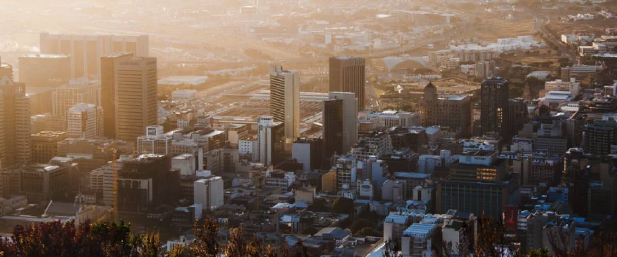 Cape Town, South Africa at sunrise