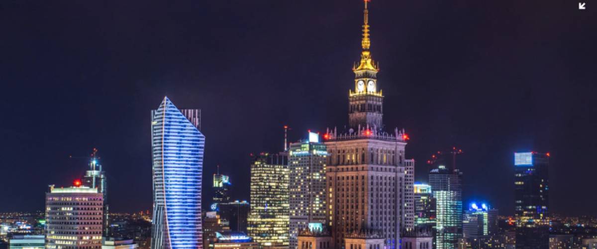 Streets of Poland at night