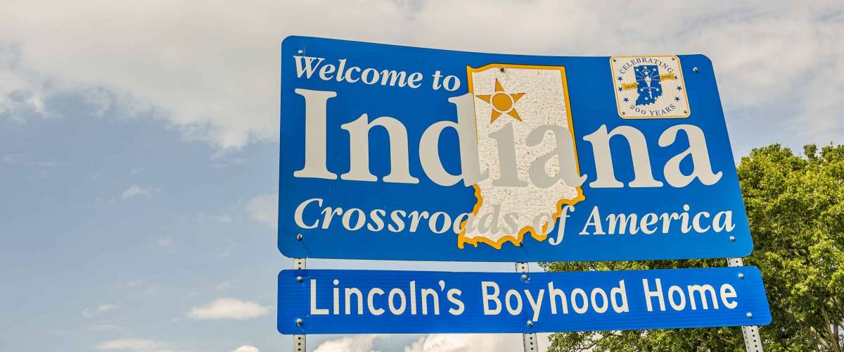 Nice new sign to welcome travelers to the state of Indiana, Crossroads of America, and Lincoln's Boyhood Home. Indiana also celebrated two hundred years in 2016.
