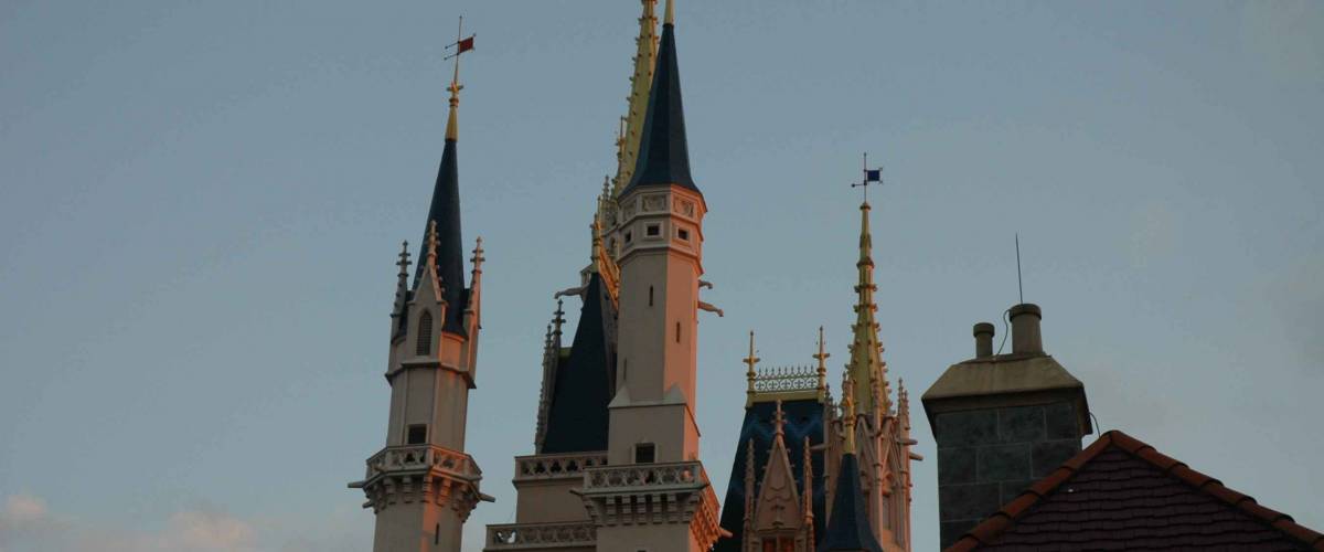 Disney Castle at Dusk
