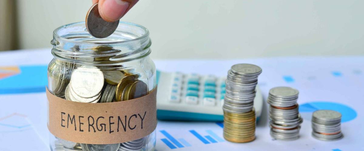 Emergency funds jar