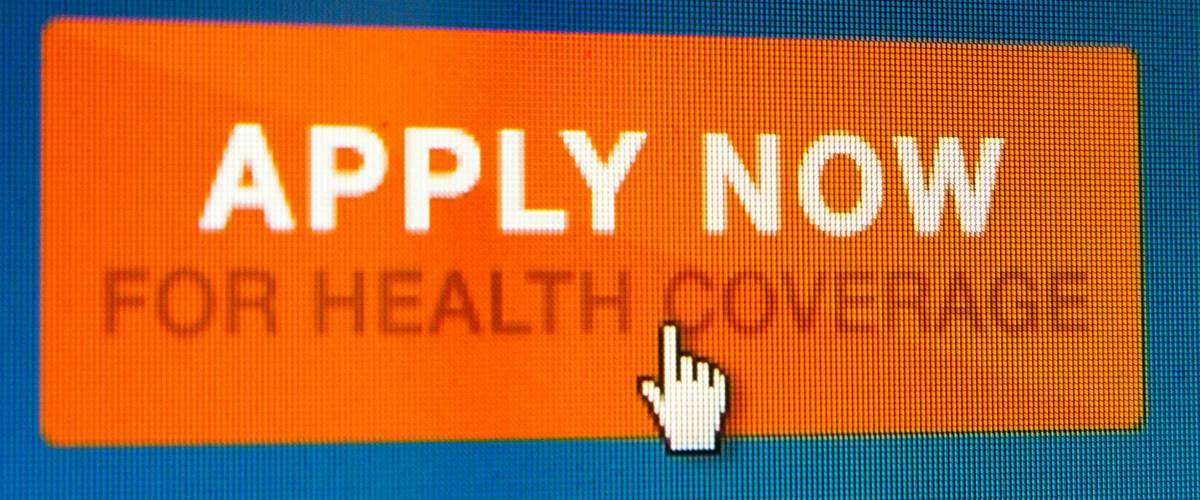BOISE,IDAHO/USA - DECEMBER 21 2013: Mouse pointer about to click to start the application at Healthcare.gov