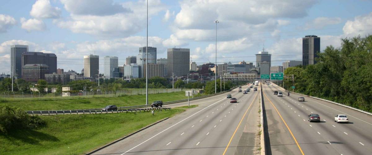 Entering Richmond Virginia from Interstate 95